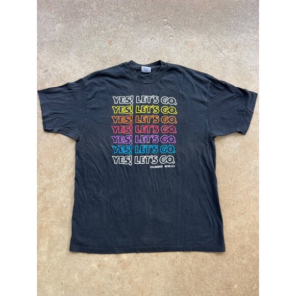 Vintage Hanes Beefy-T Size XL "Yes! Lets Go" Matthew 28:19 T-shirt D4 - Picture 1 of 5